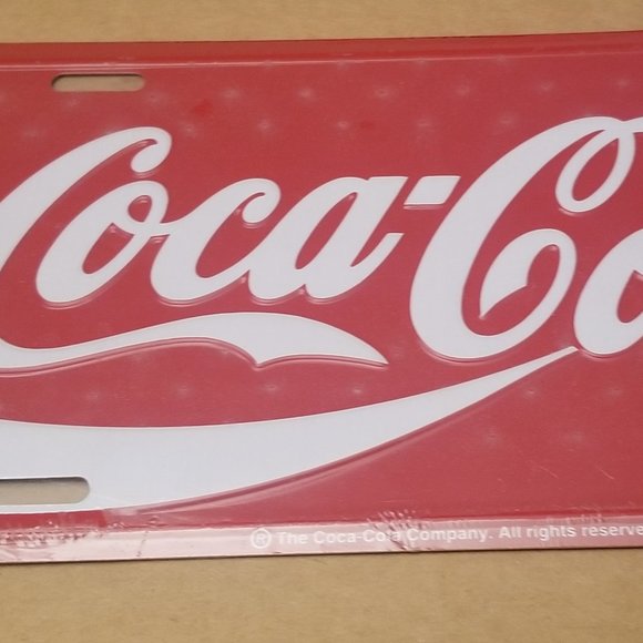 Coca Cola Other - NWOT vtg decorative tin Coca Cola license plate- sealed!